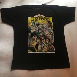 My Hero Academia (MHA) black graphic t-shirt